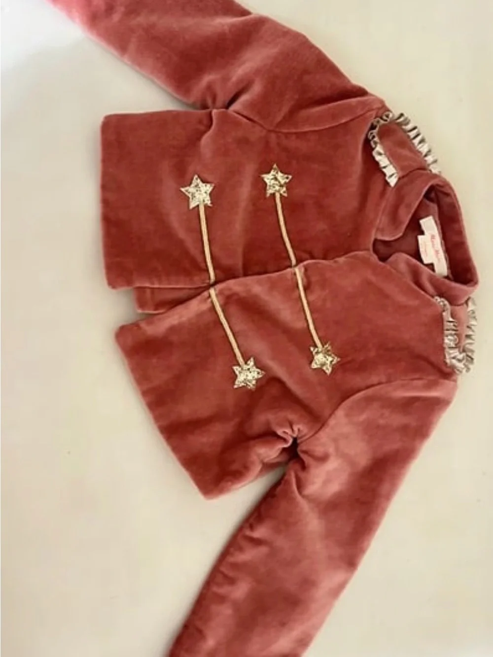 Meri Meri dusty pink tot soldier Christmas outfit